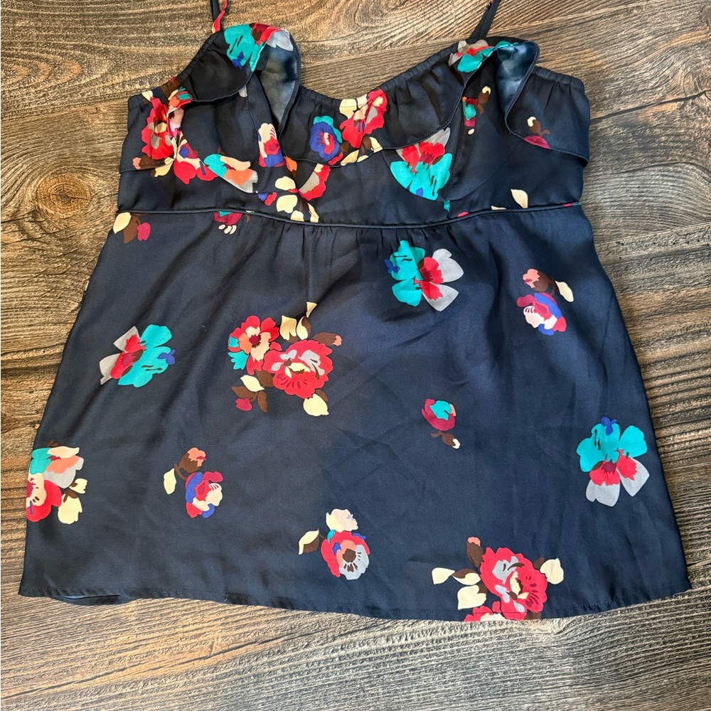 American Eagle Outfitters Navy Floral Top